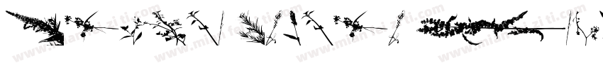 nature floral desing字体转换